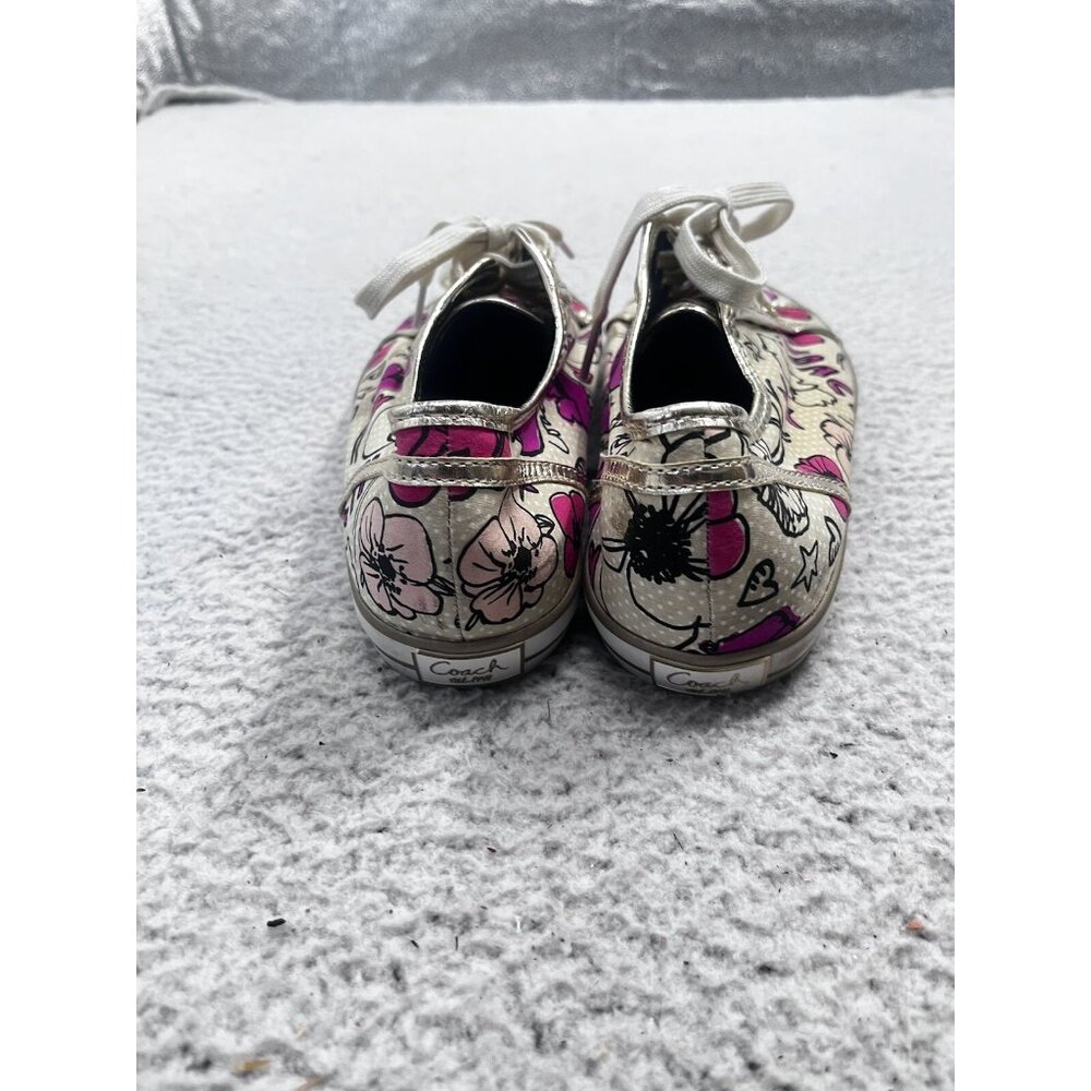 Coach Tennis Shoes Womens 10 B Dee Daisy Floral Print Canvas Sneaker - Picture 7 of 10